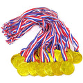 10/20Pcs Plastic Gold Winner Award Medals – Kids Party Favors & Sports Game Prizes