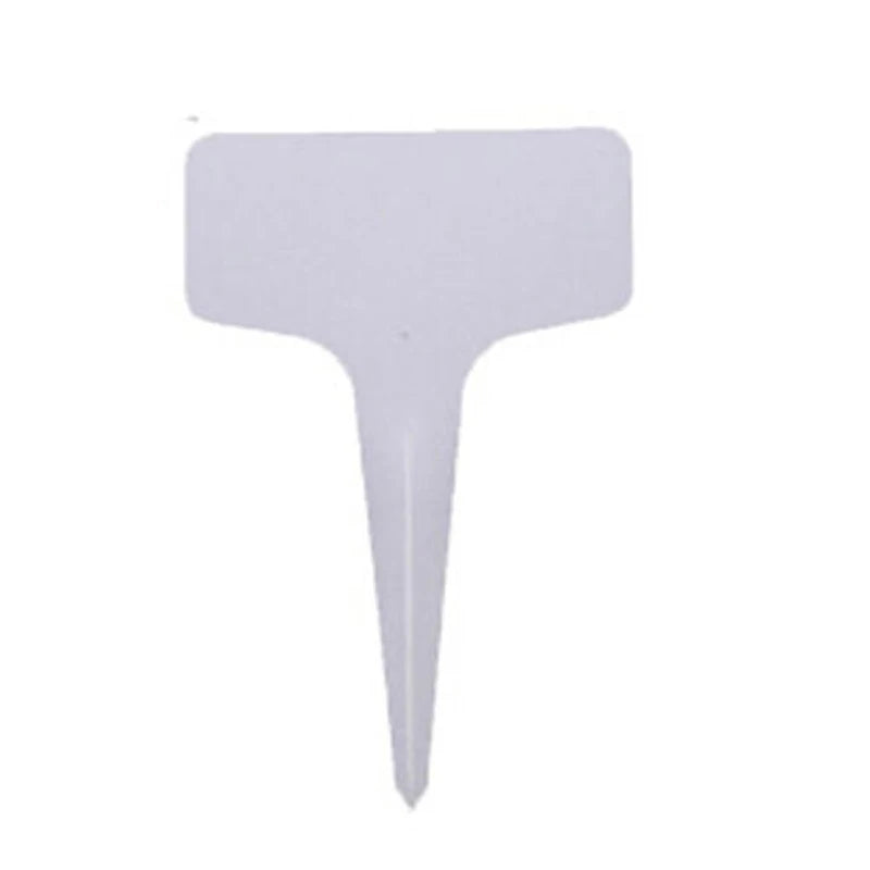 50/100Pcs White PVC T-Type Plant Labels – 6x10CM Waterproof Nursery Garden Tags for Seedlings & Pots