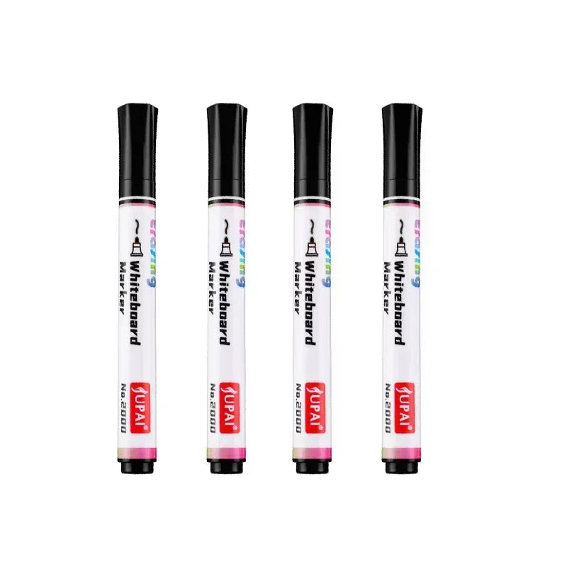 4 Colors Dry Erase Whiteboard Marker Pens – Low Odor Chalk Pens for Office & School