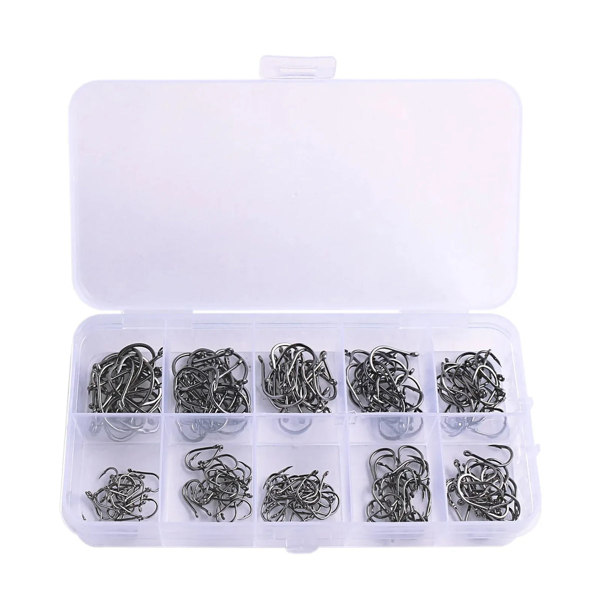 1000Pcs High Carbon Steel Barbed Fishing Hooks – Sharp & Durable Hook Set for Rock Fishing & Tackle Gear