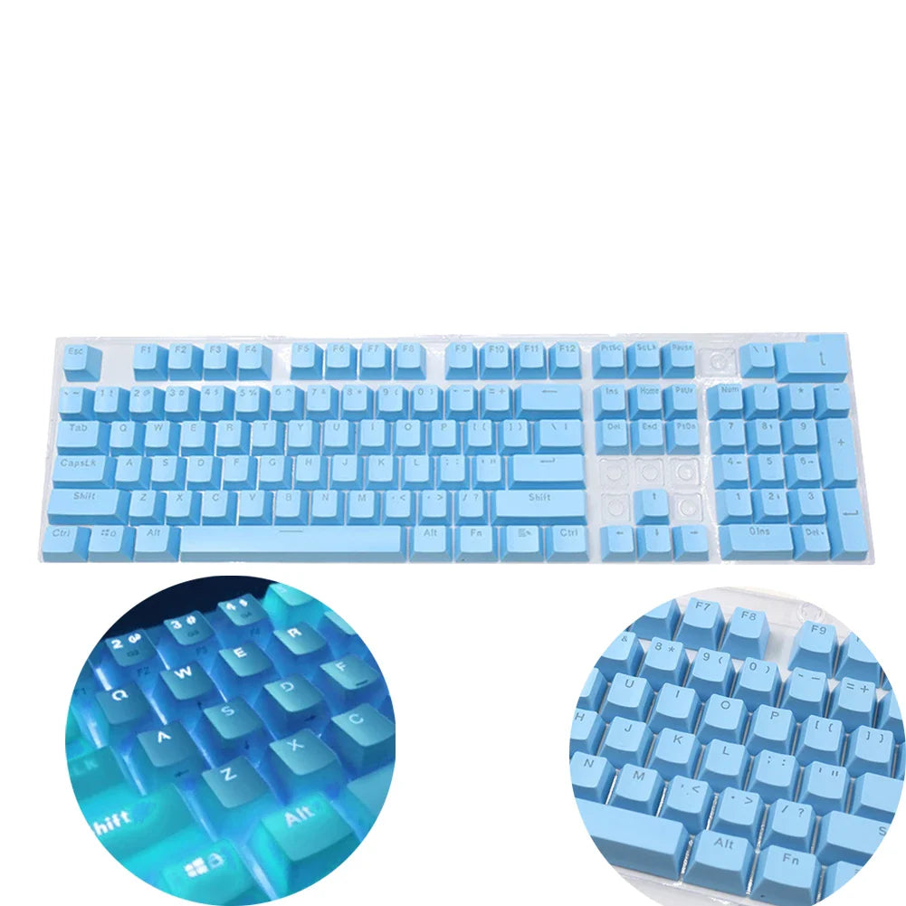 104pcs Universal Mechanical Keyboard Keycaps – Ergonomic Blank ABS Keycaps for Cherry MX Backlit Mechanical Keyboards