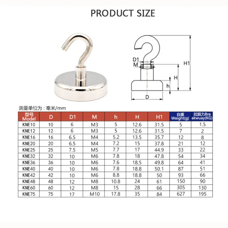 40PCS Strong Magnetic Hooks – Multi-Purpose Storage & Hanging Hooks for Home, Kitchen & Bathroom