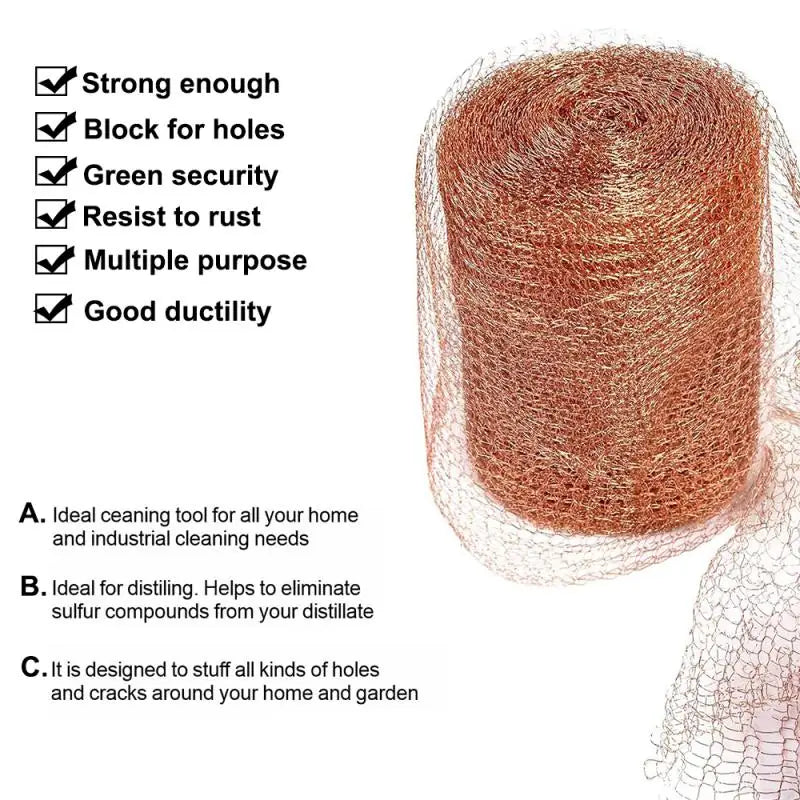 1~15M Copper Wire Mesh Signal Shielding Net Anti-Snail Copper Wire Net Pest & Rodent Net Copper Mesh Decor Garden Net SoffitMesh