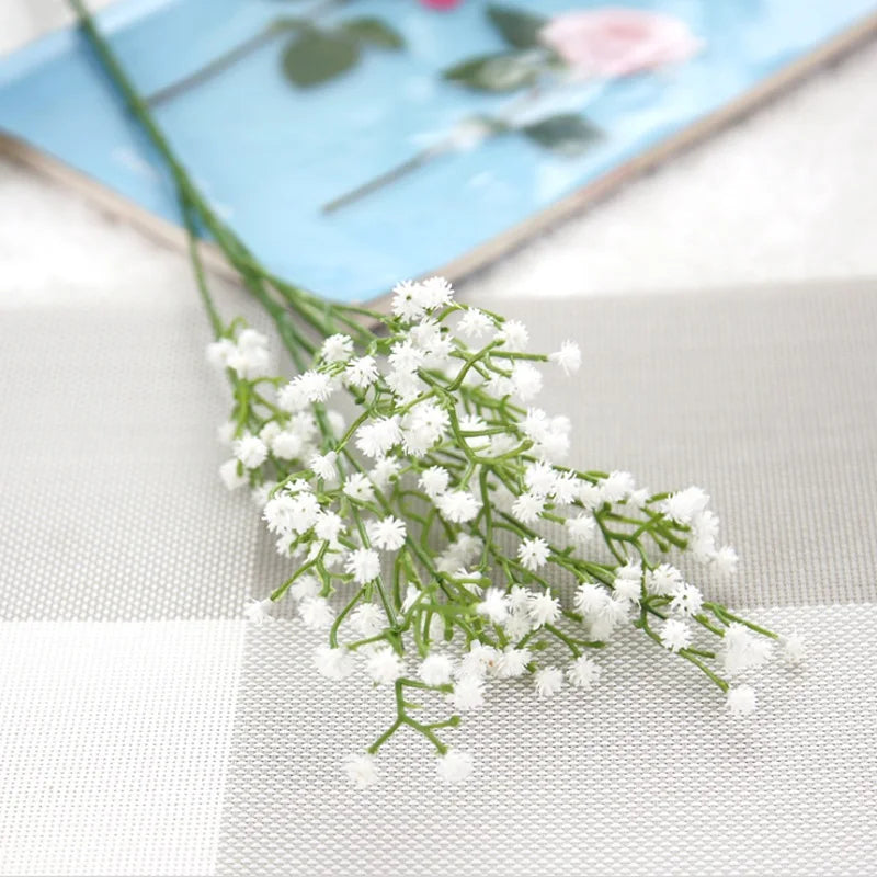 1/3pcs Artificial Flowers Fake Plastic Gypsophila Wedding Bridal Bouquets Accessory Clearance Vase Home Room Decor Diy Gift Yard