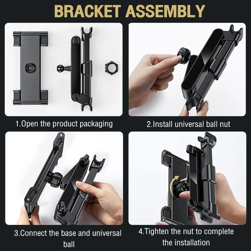 1Pcs Car Tablet Holder Headrest Tablet Mount Headrest Stand Cradle Car Seat Rear Headrest Bracket for Phone Tablet 4.7-12.9 Inch