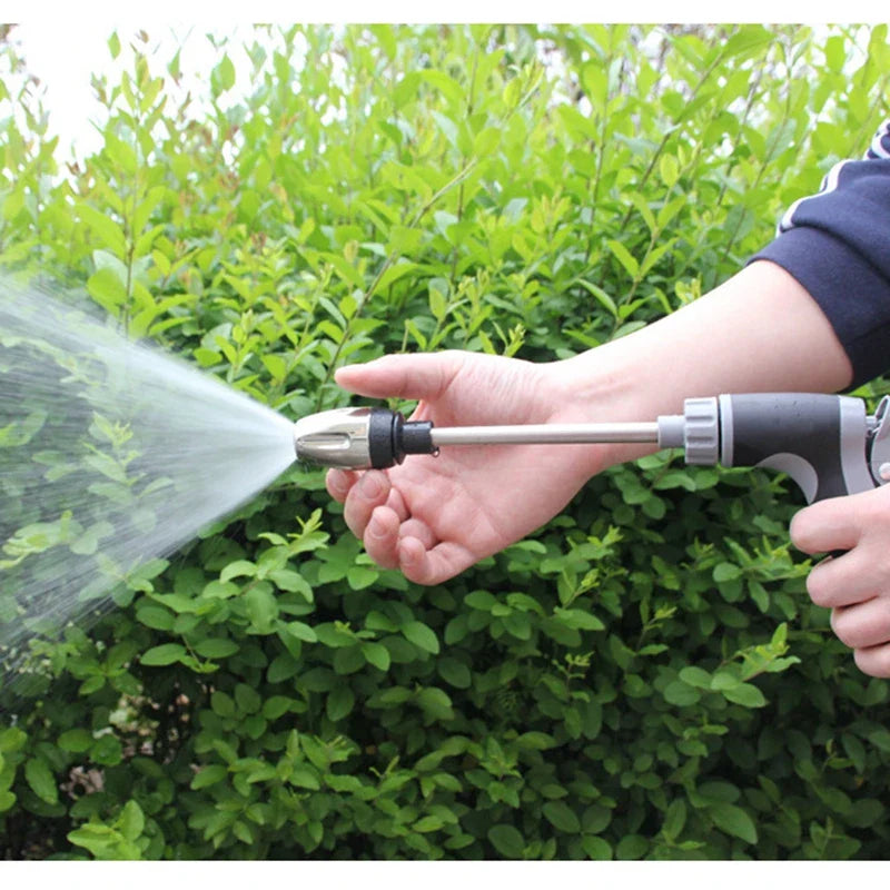 1pc High Pressure Car Wash Water Gun Household Car Wash Tools Metal Extension Rod Rubber Coating Hand Garden Irrigation