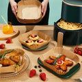 50/100PCS Air Fryer Special Paper Tray Household High Temperature Resistant Oil Absorbing Paper Pad Square Baking Paper Kitchen