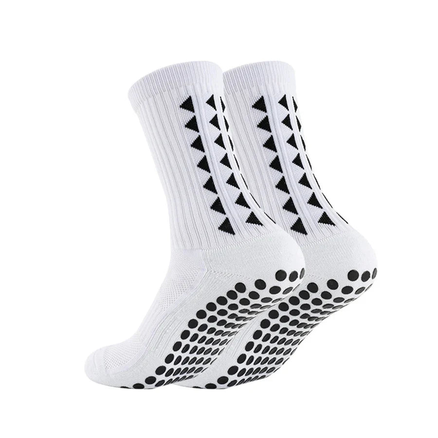 6 Pairs Football Grip Socks – Towel Bottom Sports Socks for Soccer, Rugby, Running & Cycling