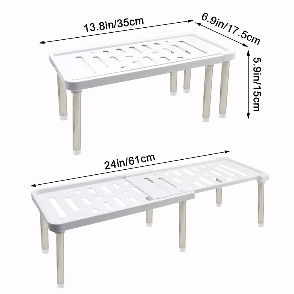 1Pc Retractable Shelf Multifunction Storage Rack – Household Organizer for Kitchen Seasoning Bottles & More