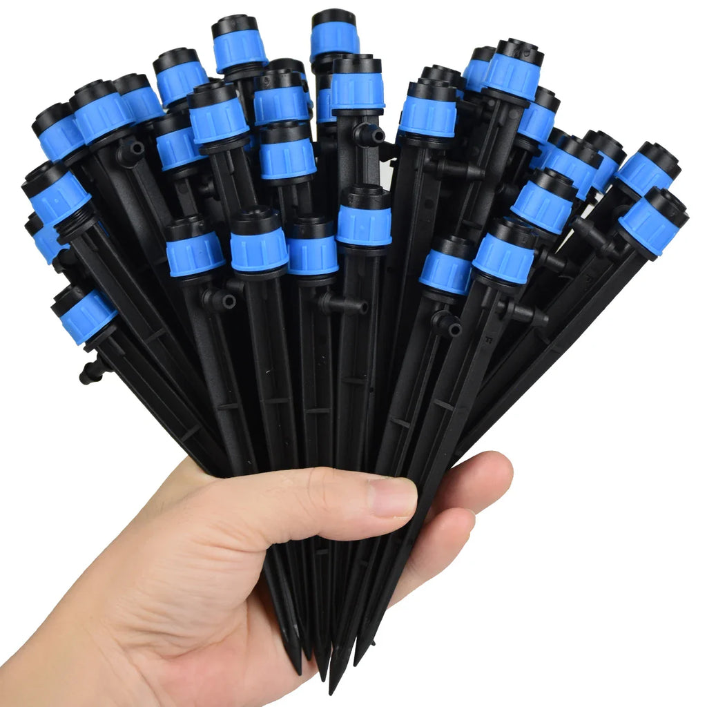 30Pcs Adjustable Garden Sprinkler Nozzles – 360° Drip Irrigation Heads for 4/7mm Hose & Greenhouse Watering