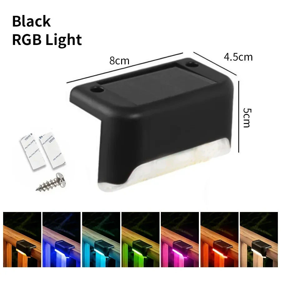 1pcs 4pcs Solar Deck Lights Outdoor Solar Lights Waterproof Garden Light Solar Stairs Light for Patio Stairs Railing Pathway