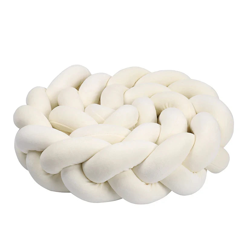 1–4M Braided Crib Bumper – Soft Baby Bed Protector Pillow for Infant Cradle & Nursery Decor