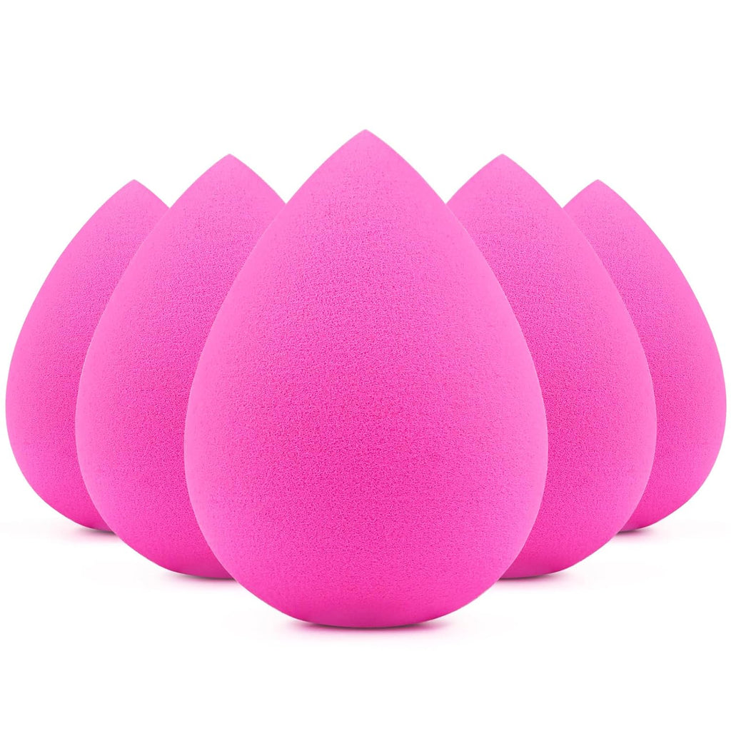 Makeup Sponge Set, 5 Pcs Foundation Blending Sponge, Beauty Sponges Flawless for Liquid, Cream, and Powder, Latex-Free and Vegan  Makeup Sponges, Black