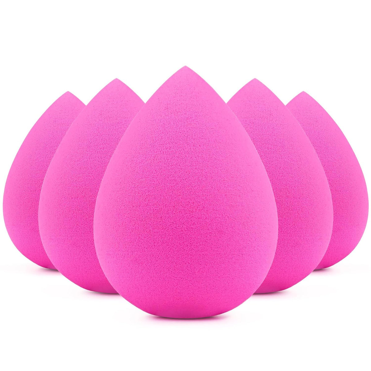 Makeup Sponge Set, 5 Pcs Foundation Blending Sponge, Beauty Sponges Flawless for Liquid, Cream, and Powder, Latex-Free and Vegan  Makeup Sponges, Black