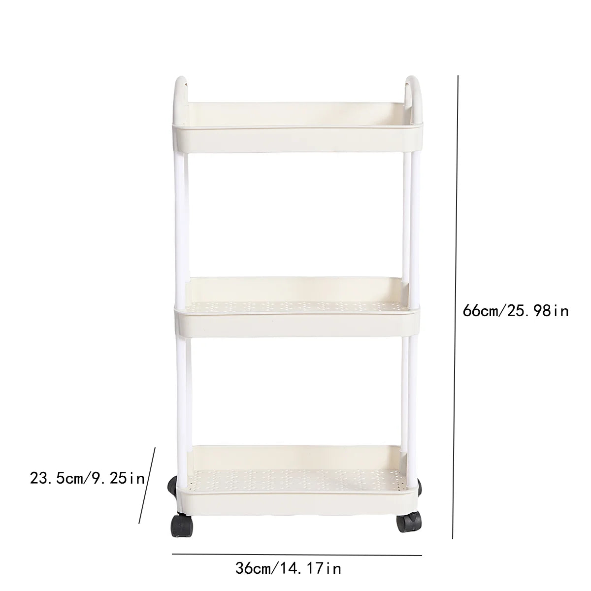3/4-Tier Multi-Layer Rolling Storage Cart – Mobile Kitchen, Bathroom & Bedroom Organizer with Lockable Wheels
