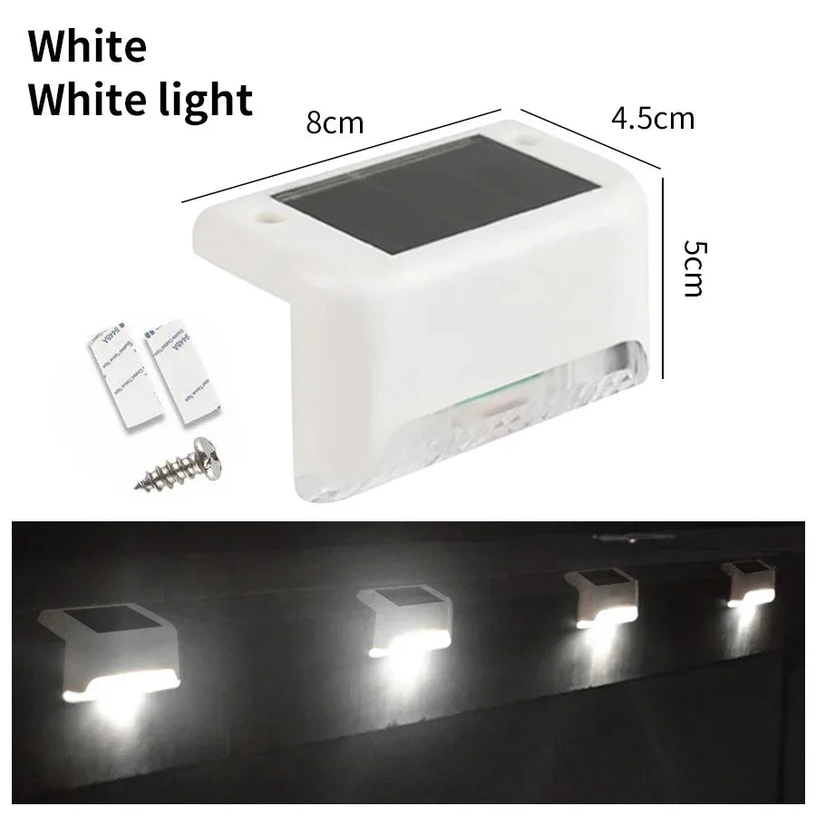 1pcs 4pcs Solar Deck Lights Outdoor Solar Lights Waterproof Garden Light Solar Stairs Light for Patio Stairs Railing Pathway