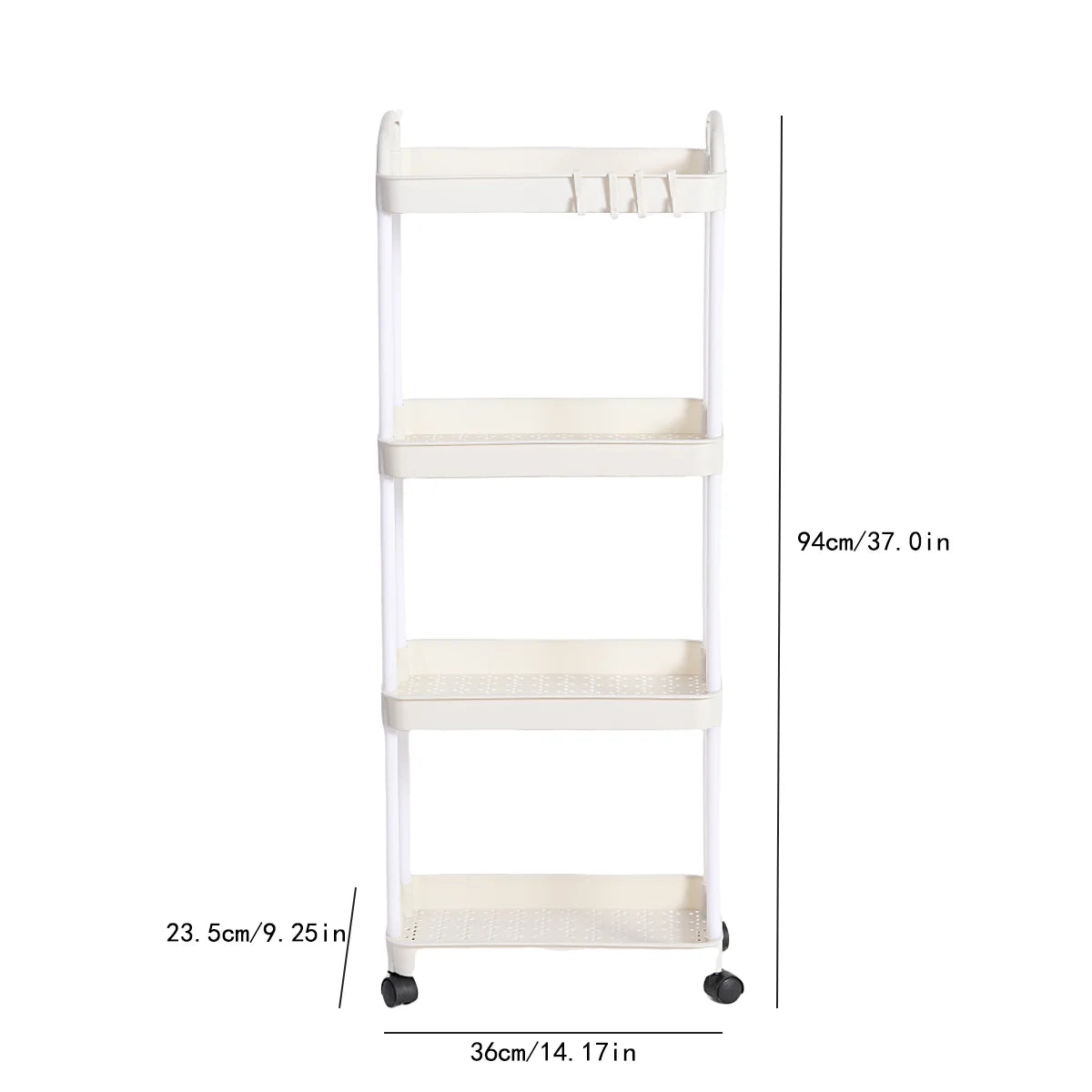3/4-Tier Multi-Layer Rolling Storage Cart – Mobile Kitchen, Bathroom & Bedroom Organizer with Lockable Wheels
