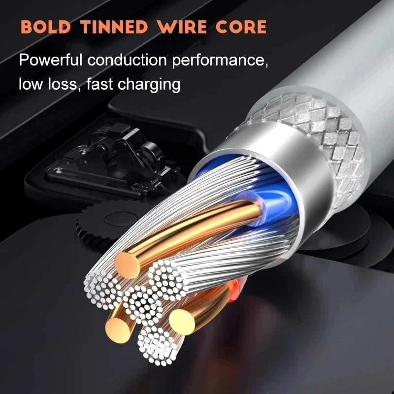 3PCS 100W 6A Super Fast Charger Cable Fast USB Type C Charging Data Cord Quick Charger Cabletype c charger fast charging