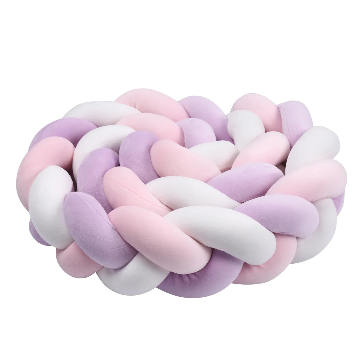 1–4M Braided Crib Bumper – Soft Baby Bed Protector Pillow for Infant Cradle & Nursery Decor