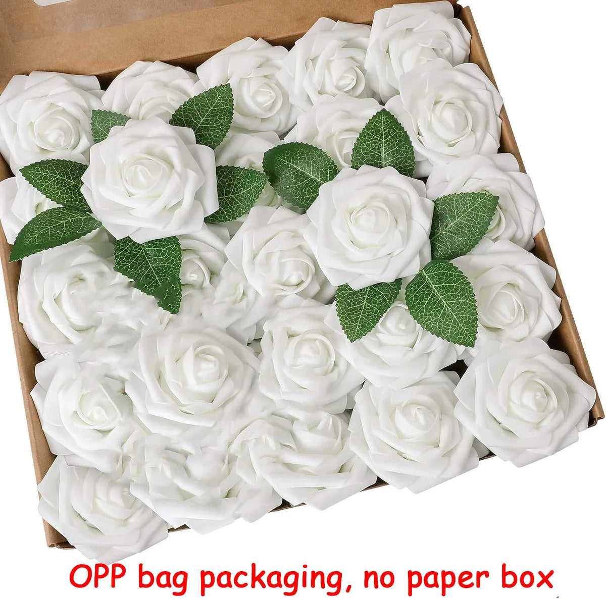 25pcs Artificial Roses with Stems – Fake Flowers for DIY Wedding Bouquets, Centerpieces & Home Decorations