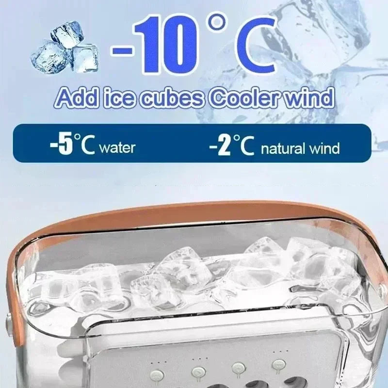 3-in-1 Household Air Cooler Fan – LED Night Light, Humidifier & USB-Powered Mini Air Conditioner