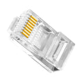50PCs Cat6 Connector RJ45 Connector Network Unshielded RJ45 Perforated Crystal Head Network Cable