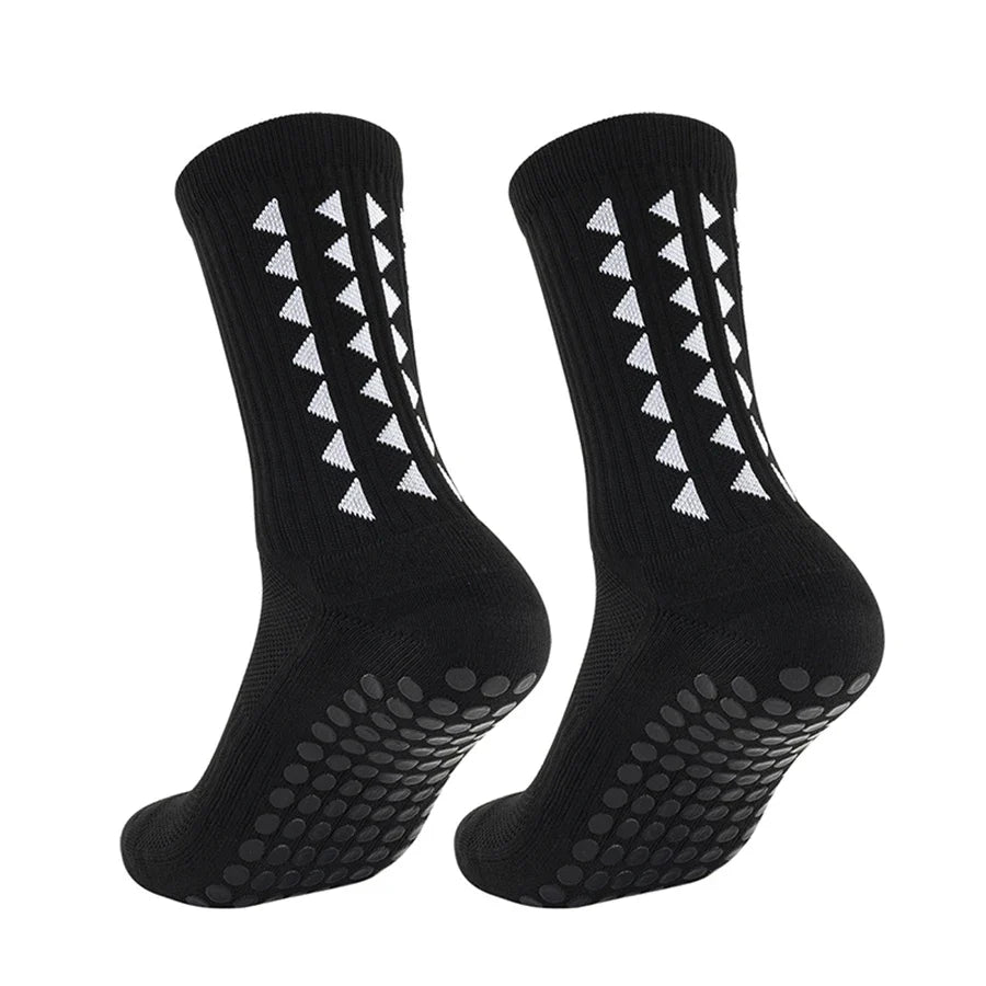 6 Pairs Football Grip Socks – Towel Bottom Sports Socks for Soccer, Rugby, Running & Cycling
