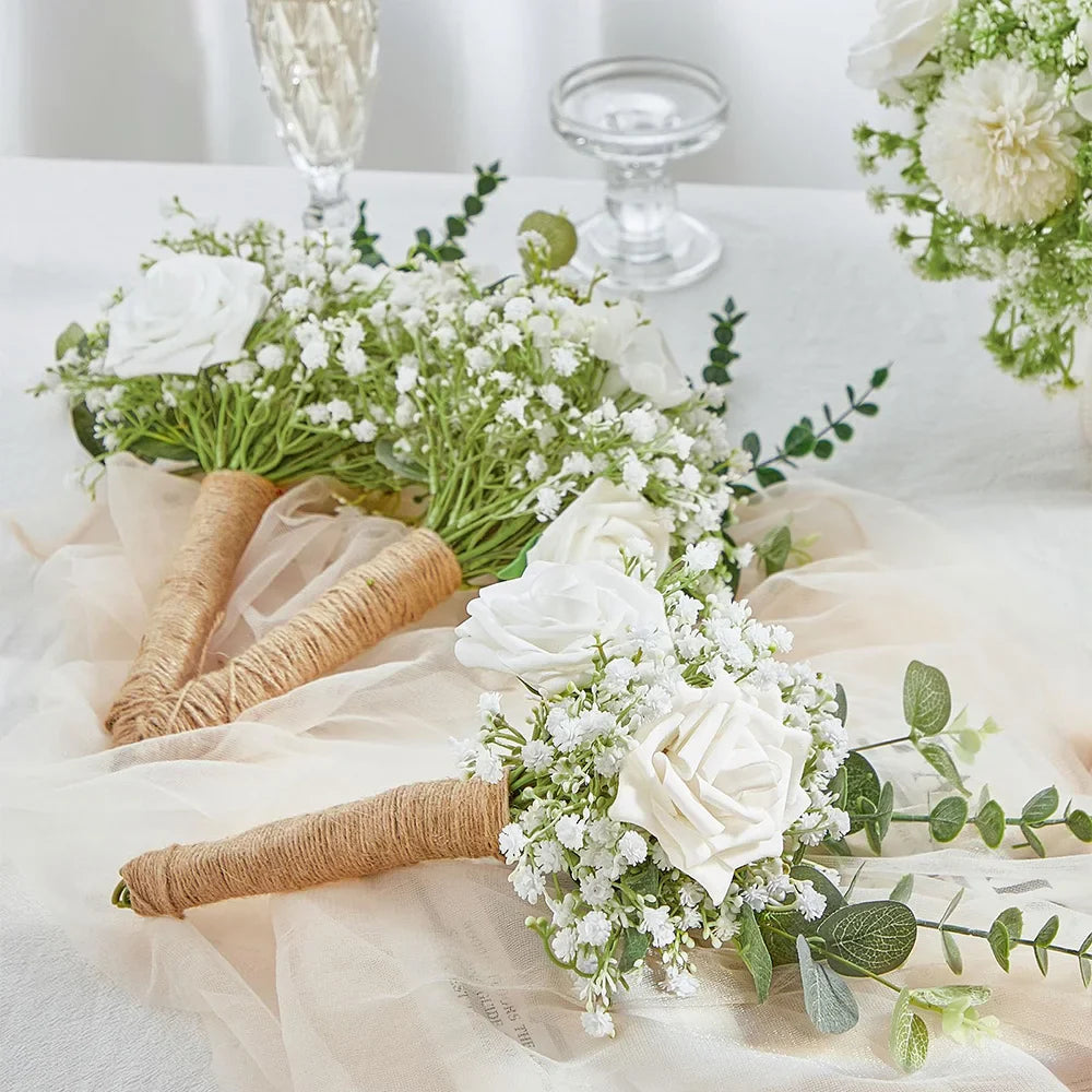 10/15Pcs Artificial Baby Breath Flowers – Fake Gypsophila for Wedding Party, Home Decoration & DIY Bouquets