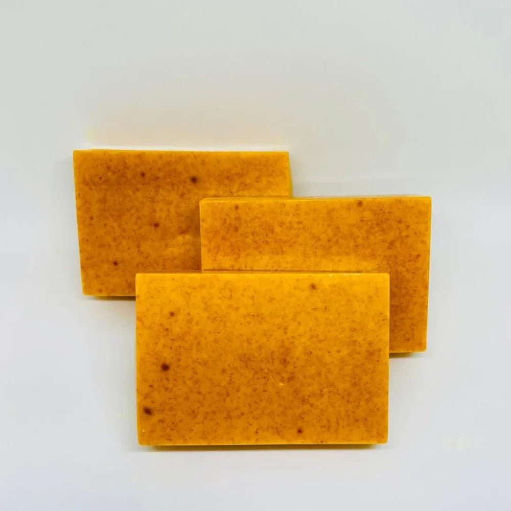 100g Turmeric Handmade Soap – Natural Lemon Kojic Acid Shower & Facial Soap for Brightening
