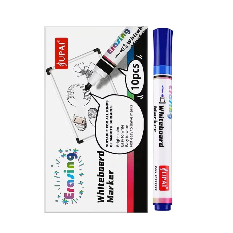 4 Colors Dry Erase Whiteboard Marker Pens – Low Odor Chalk Pens for Office & School