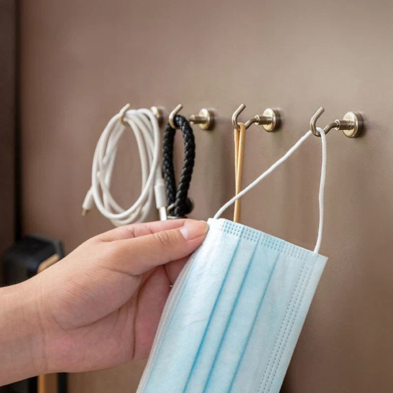 40PCS Strong Magnetic Hooks – Multi-Purpose Storage & Hanging Hooks for Home, Kitchen & Bathroom