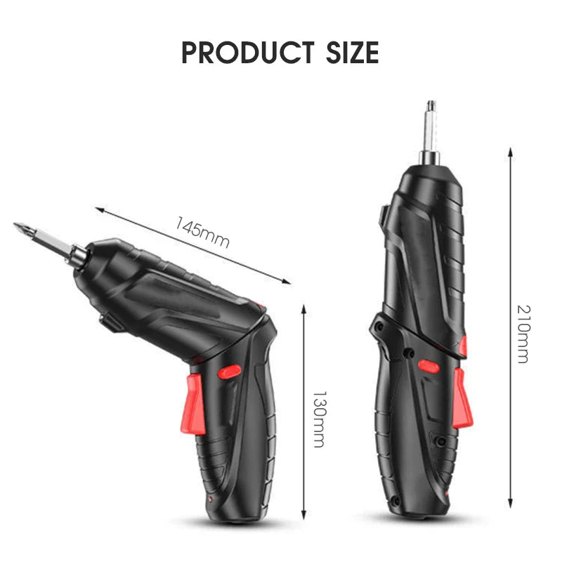 3.6V Cordless Electric Screwdriver – Mini Power Drill with 500mAh Lithium Battery for Household Repairs