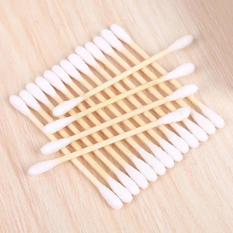 300/500/1000pcs Double Head Cotton Swabs – Soft Cotton Buds for Makeup, Nose & Ear Cleaning