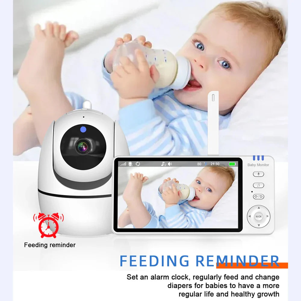 5.0 Inch Video Baby Monitor with Pan Tilt Camera – Wireless Two-Way Audio, Night Vision & VOX Alert