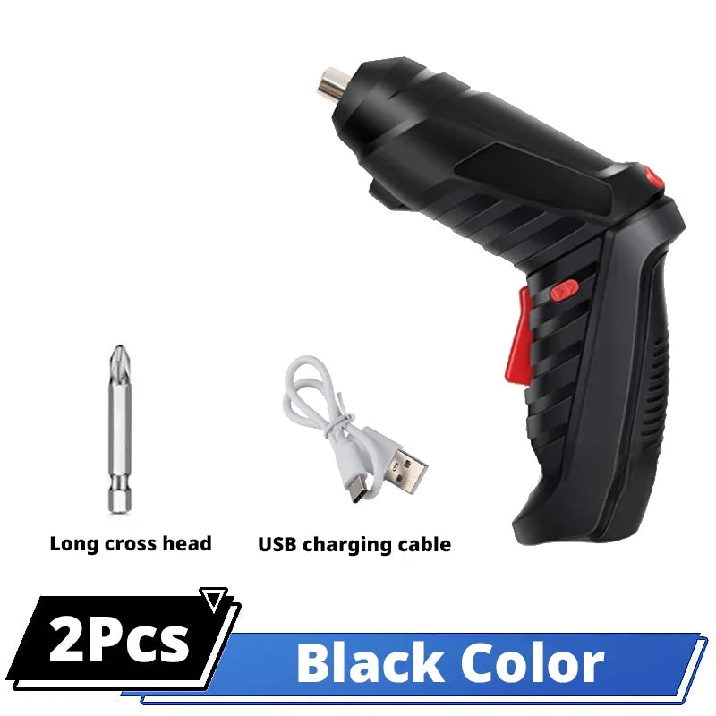 3.6V Cordless Electric Screwdriver – Mini Power Drill with 500mAh Lithium Battery for Household Repairs