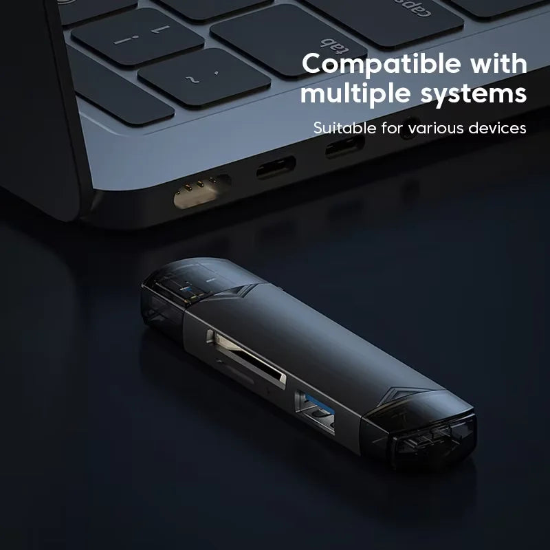 6 In 1 Multifunction Usb 3.0 Card Reader U Disk Type C/Micro Usb/Tf/Sd Flash Drive Memory Card Reading Adapter Phone Accessories