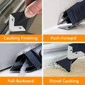 5 in 1 Metal Head Shovel Glue Tool Kit – Silicone Spatula, Caulk Remover, Grout Removal, Sealant Finishing & Corner Scraper