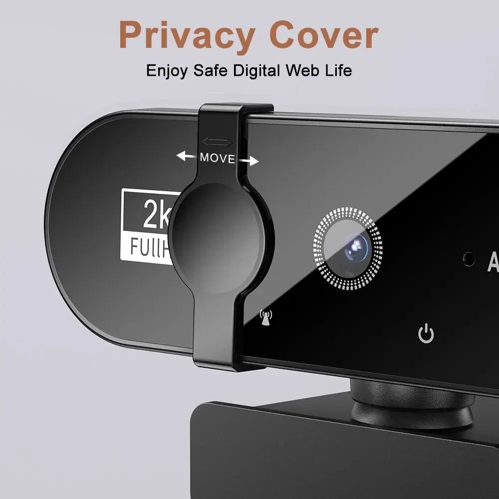 4K Webcam with Microphone – 1080P & 2K Full HD USB Web Cam, Autofocus, 30fps for PC & Laptop Video Calls